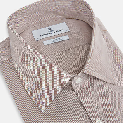 BROWN MICRO GRAPH CHECK WESTMINSTER SHIRT