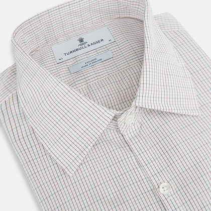 BURGUNDY AND GREEN DOUBLE GRID CHECK WESTMINSTER SHIRT