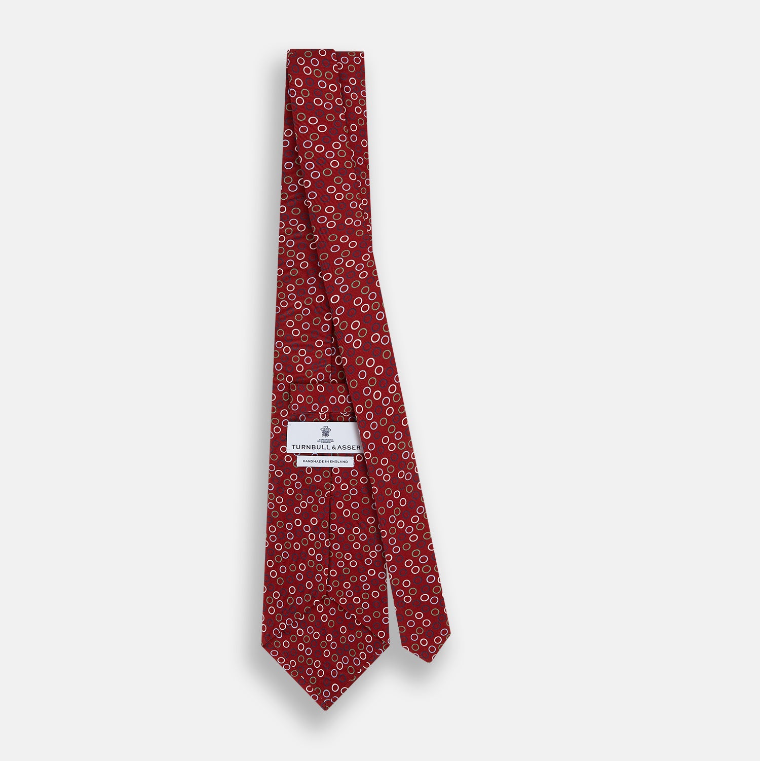 Image 4 of product Pink and Navy Circle Red Silk Tie